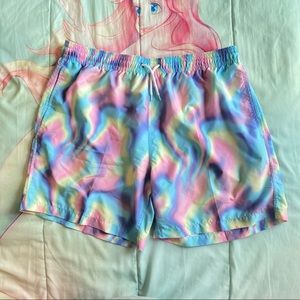 Women’s Pastel Tie-Dye Swim Coverup Shorts